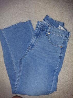 90s Straight Crop High Rise Sz 27